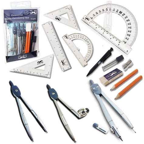 Mr. Pen- 15 Pcs Geometry Set, Compass & Protractor Set for Students ...