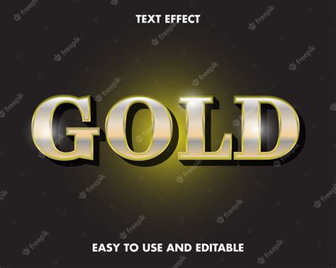 Premium Vector | Gold text effect.