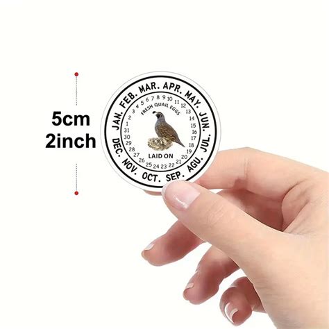 Round Quail Egg Lay Date Labels Fresh Farm Product Stickers - Temu