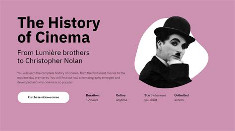 The History of Cinema. From Lumière brothers to Christopher Nolan