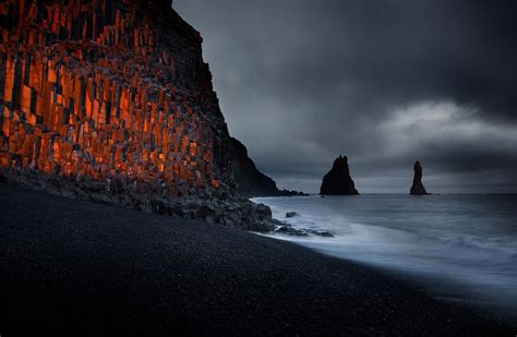 Sunset At Black Sand Beach, Iceland Photo | One Big Photo