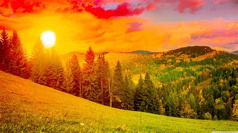 Colorful Mountain Sunrise wallpaper | nature and landscape | Wallpaper ...