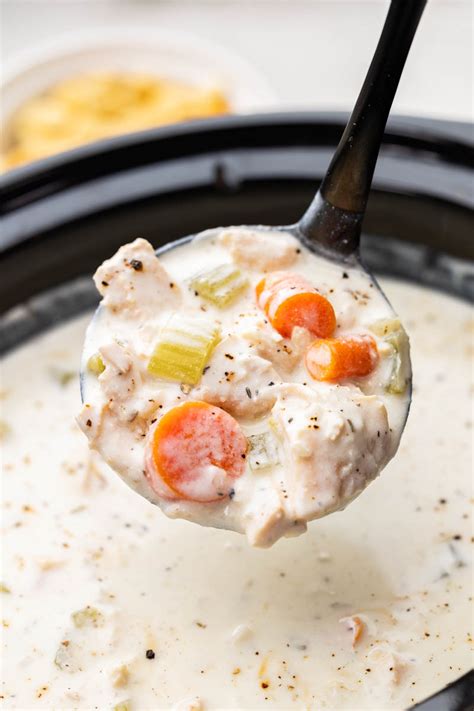 Slow Cooker Creamy Chicken Soup - The Stay At Home Chef