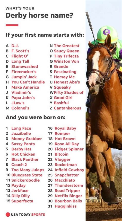 Your Kentucky Derby Horse Name | Kentucky derby party decorations ...