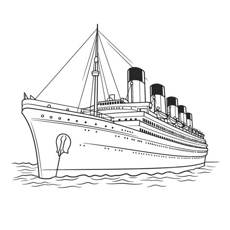 Titanic Outline PNG, Vector, PSD, and Clipart With Transparent ...