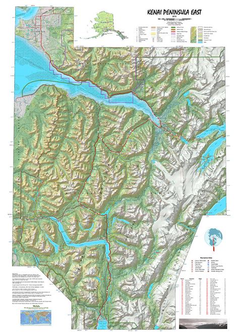 Kenai Peninsula East Map Digital Art by Randy Vreeke - Fine Art America