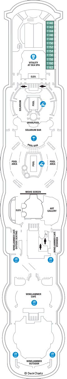 Royal Caribbean Jewel of the Seas Deck Plans, Ship Layout & Staterooms ...