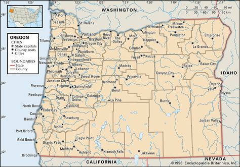 Map Of Towns In Oregon - Europe Mountains Map