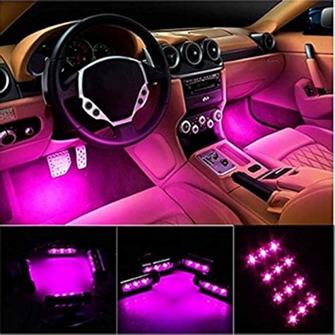 Car Interior Neon Light Tubes Lights, EJ's SUPER CAR 4pcs 36 LED DC 12V ...