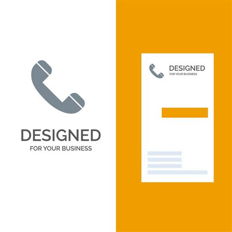 Call Contact Phone Telephone Grey Logo Design and Business Card ...