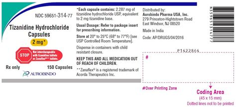 Tizanidine Capsules - FDA prescribing information, side effects and uses