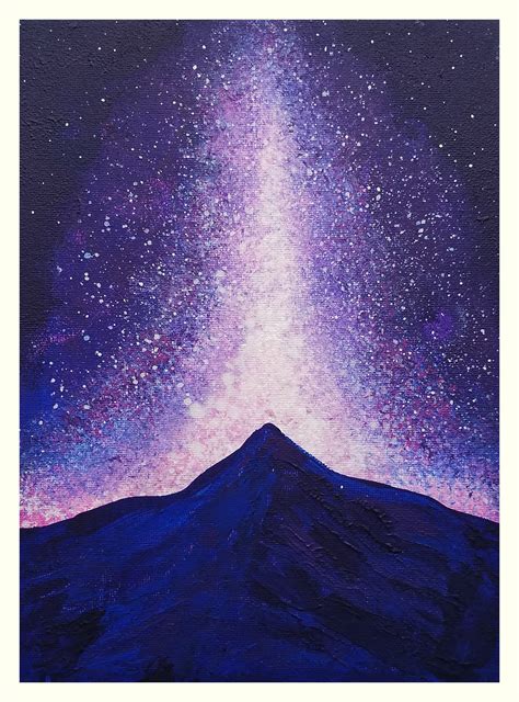 Galaxy Painting Original Art Astronomy Wall Art Space Painting | Etsy