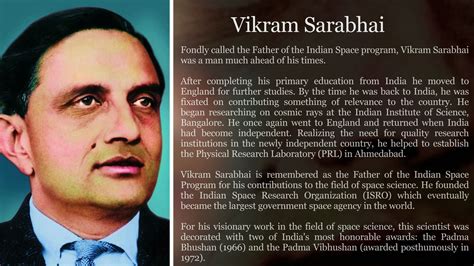 Vikram Sarabhai Mars Orbiter Mission, Vikram Sarabhai, Interesting ...