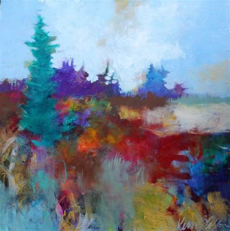 Acrylic Abstract Landscape Painting on Canvas Colorful