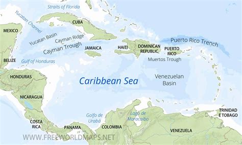 Caribbean Physical Map – Freeworldmaps.net