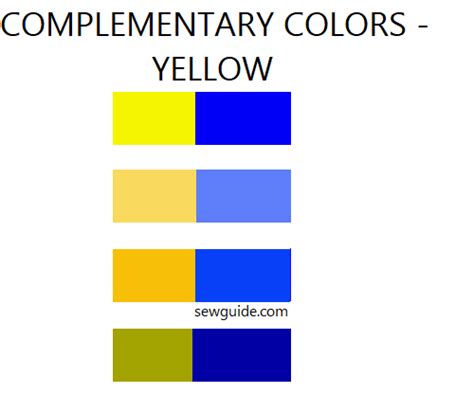 Color Combinations For Yellow