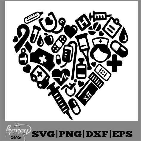 Nurse Hearth Svg Nurse Heart Svg Nurse Love Svg Svg Eps | Etsy