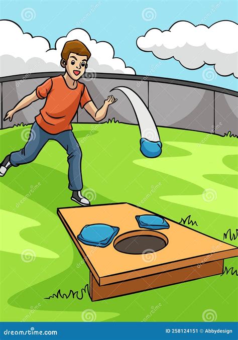 Cornhole Cartoon Colored Clipart Illustration | CartoonDealer.com ...