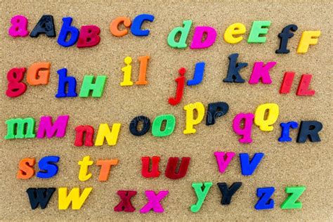 Cork Board Alphabet Letters Colors Stock Photo - Image of inspiration ...