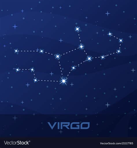 Constellation virgo astrological sign Royalty Free Vector