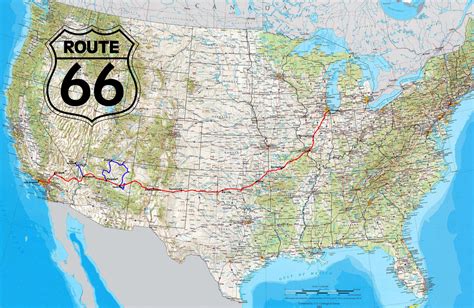 road, Route 66, USA, Highway, Map, North America, Canada, Coast, Sea ...