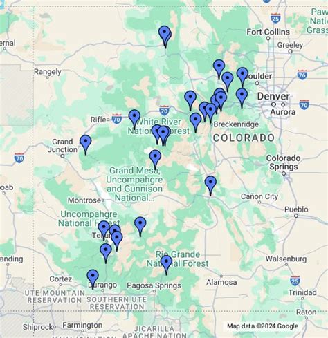 Ski Resorts Near Denver Map - Tourist Map Of English