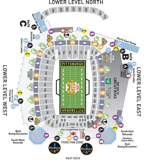 heinz-field-lower-seating-chart-2017 ⋆ Heinz Field in Pittsburgh, PA