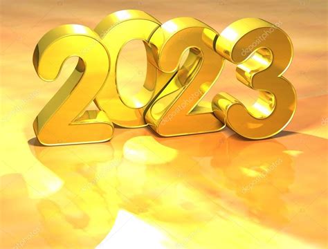 3D Gold New Year 2023 on white background — Stock Photo © Curioso ...