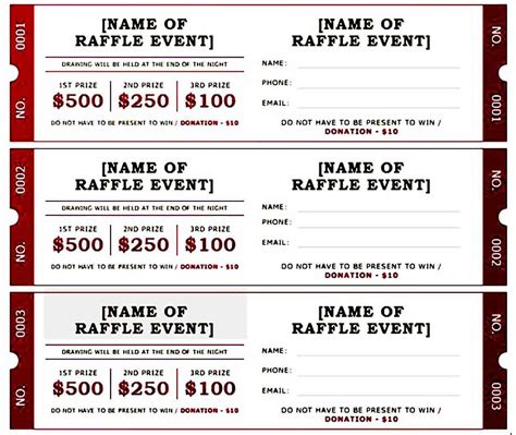 Printable Raffle Ticket Template | Mous Syusa