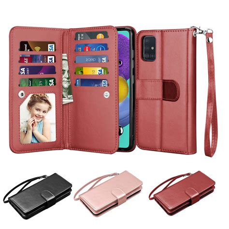 Njjex for Samsung Galaxy A11 A21 A01 A51 A71 4G 5G Cases Wallet, PU ...