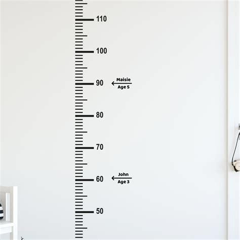 Wall Sticker HEIGHT CHART 190cm Matt Black Kids Childrens - Etsy UK