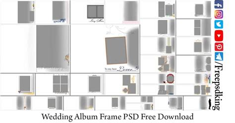 Wedding Album Frame PSD Free Download - Freepsdking.com