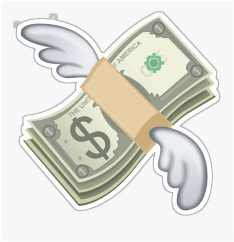 Cash Clipart Emoji - Flying Money Emoji is a free transparent ...