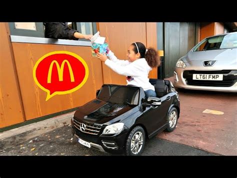 McDonalds Drive Thru Prank!! Power Wheels Ride On Car Pretend Play ...