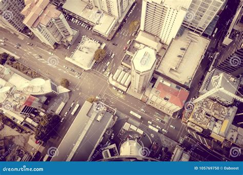 Auckland Buildings Aerial View, New Zealand Stock Photo - Image of ...