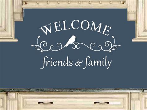 Welcome Friends and Family Wall Decal Welcome Family Friends