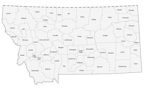 Montana County Map - GIS Geography