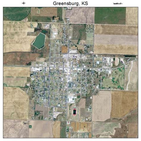 Aerial Photography Map of Greensburg, KS Kansas