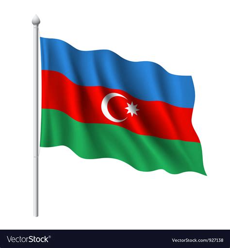 Flag of azerbaijan Royalty Free Vector Image - VectorStock