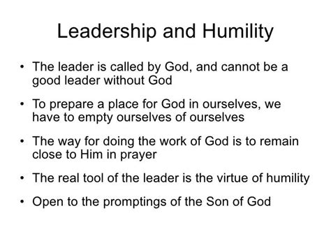 Leadership and Humility