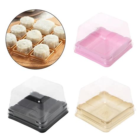 50g Square Moon Cake Trays Mooncake Packaging Box Container Holder With ...