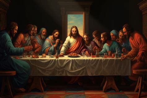 Premium Photo | The last supper painting by christian art