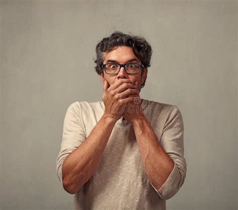 Shocked man face. stock image. Image of amazement, emotions - 81353513