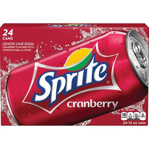 Sprite Cranberry Cans, 12 fl oz, 24 Pack | Soft Drinks | Donelan's ...