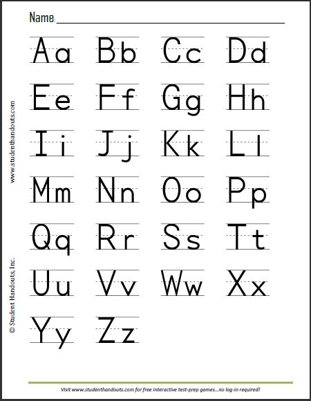 English Alphabet Worksheets For Adults – Learning How to Read