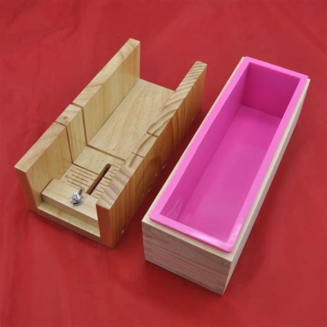 3in1 Wood Soap Mold Cutter 1200ML Silicone Mold BOX Soap Making DIY ...