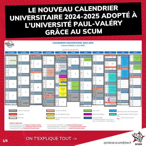 Le nouveau calendrier universitaire 2024-2025 adopté à l’Université ...