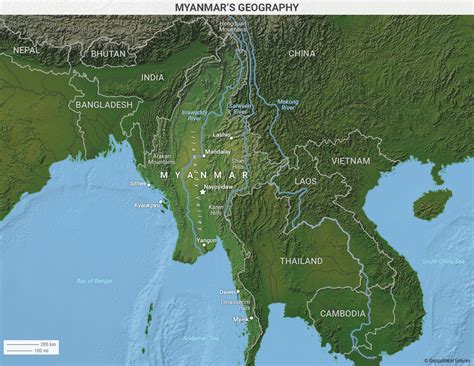 Southeast Asia Map Irrawaddy River