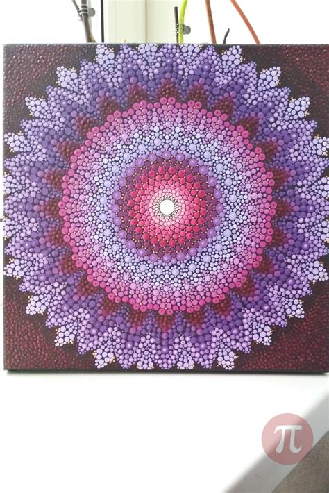 Mandala dot painting on canvas 12 x 12 hanging wall decor | Etsy