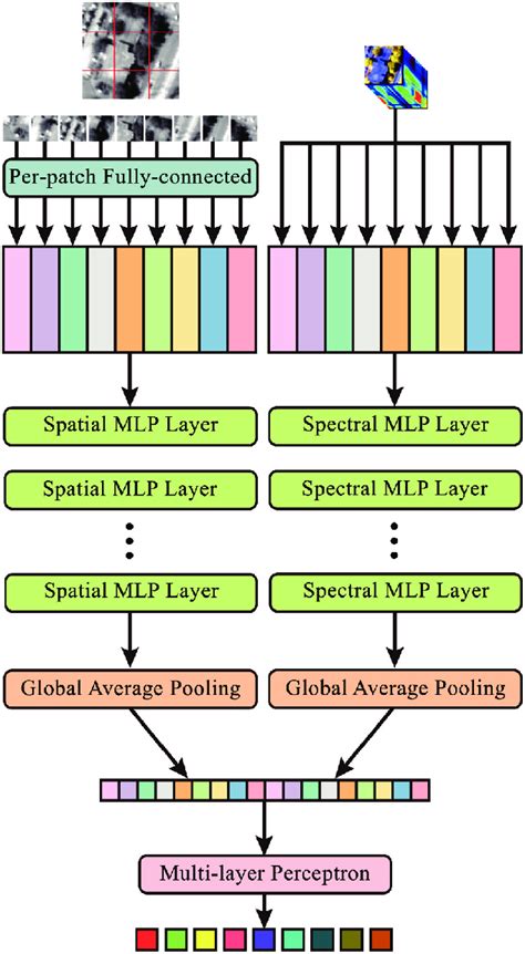 The schematic architecture of spectral-spatial multilayer perceptron ...